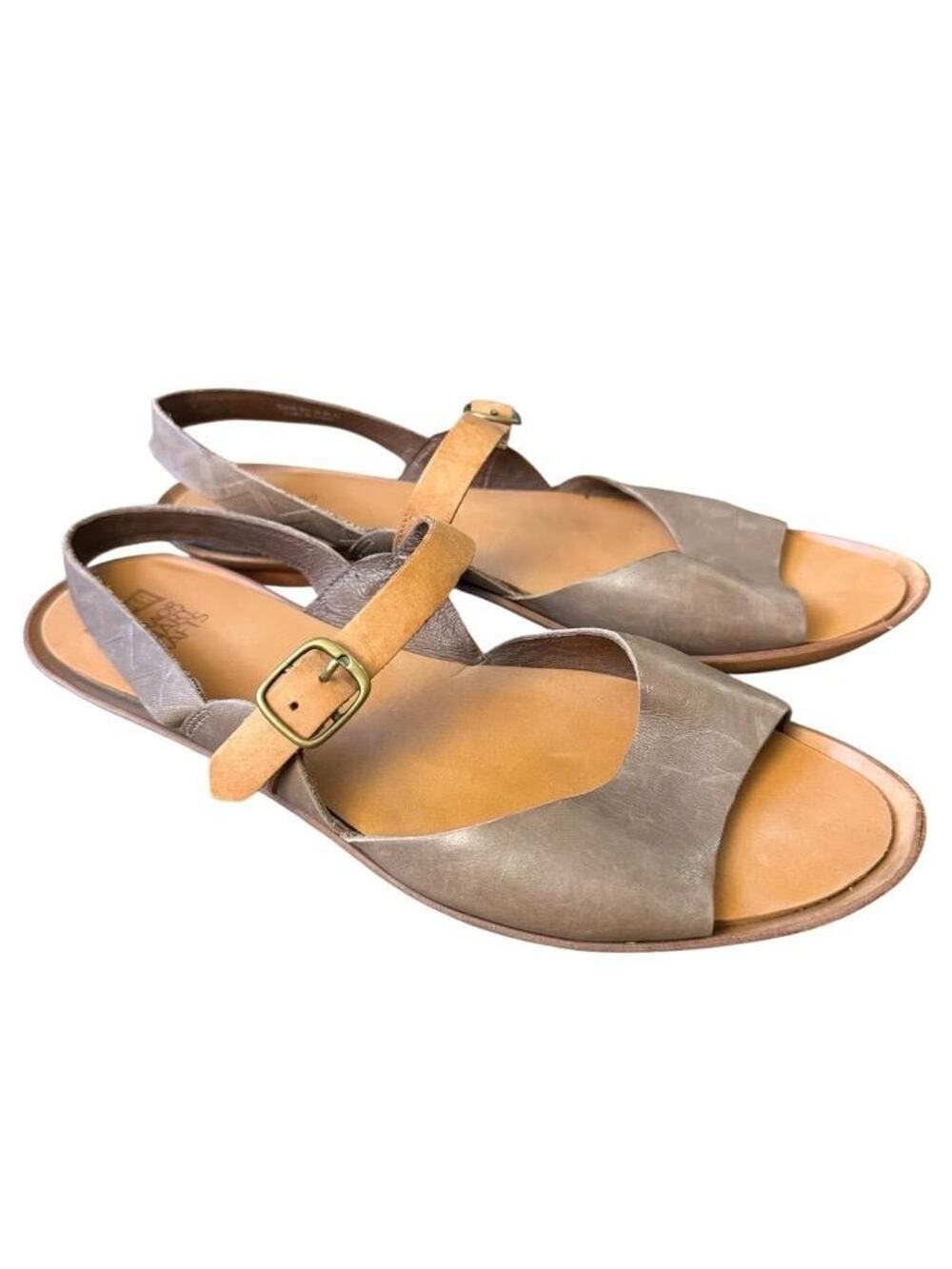 Camper Mary Jane Sandal Brown Leather Women size 40 US 10
